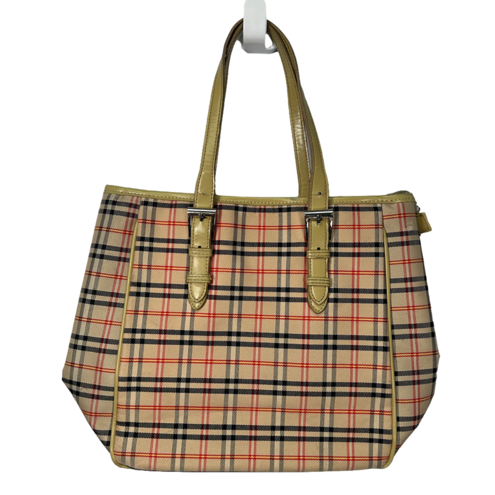 Beige Plaid Mini Tote‎ Purse